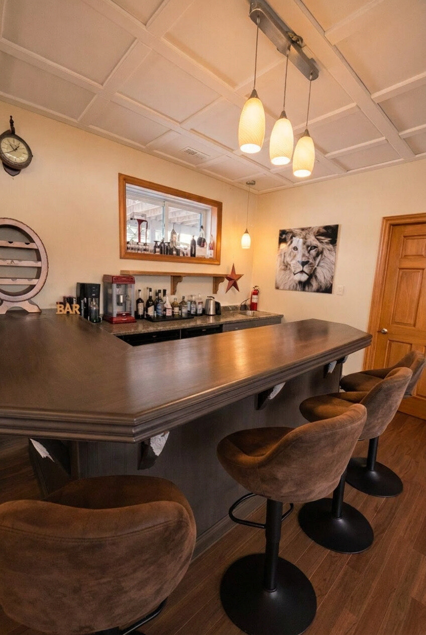 Home bar with seating
